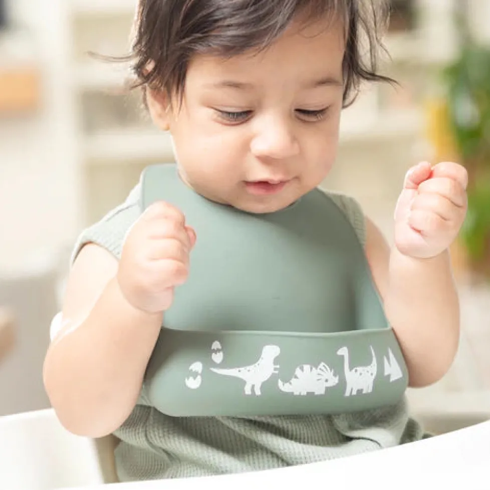 Bella Tunno Little Bites Starter Bib: Dino Rawr