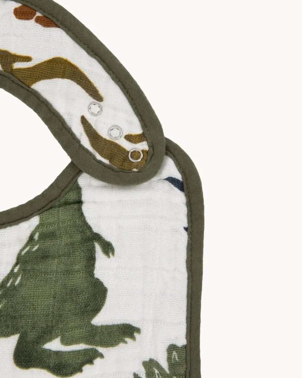 Little Unicorn Cotton Muslin Classic Bib Dino Friends