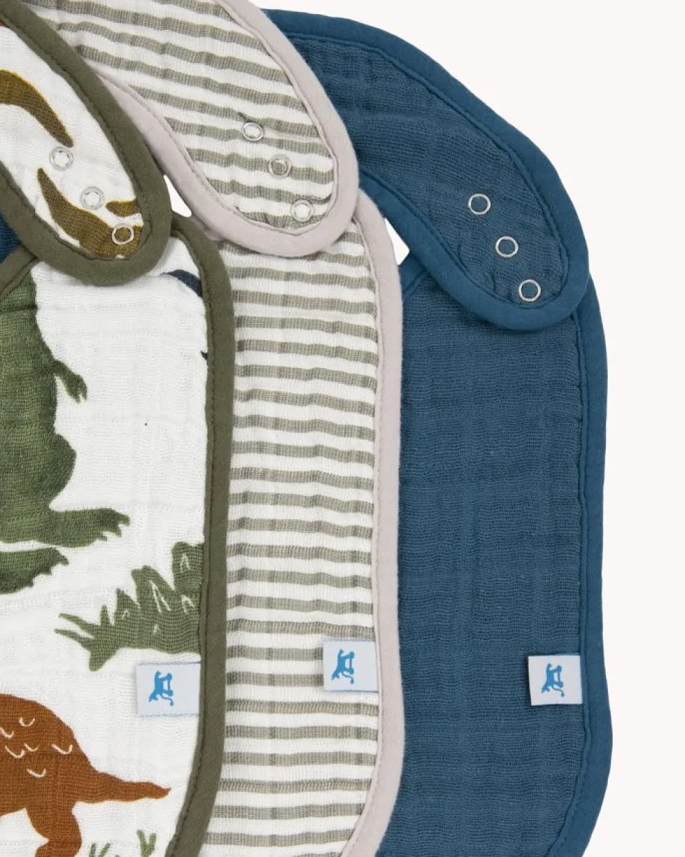 Little Unicorn Cotton Muslin Classic Bib Dino Friends