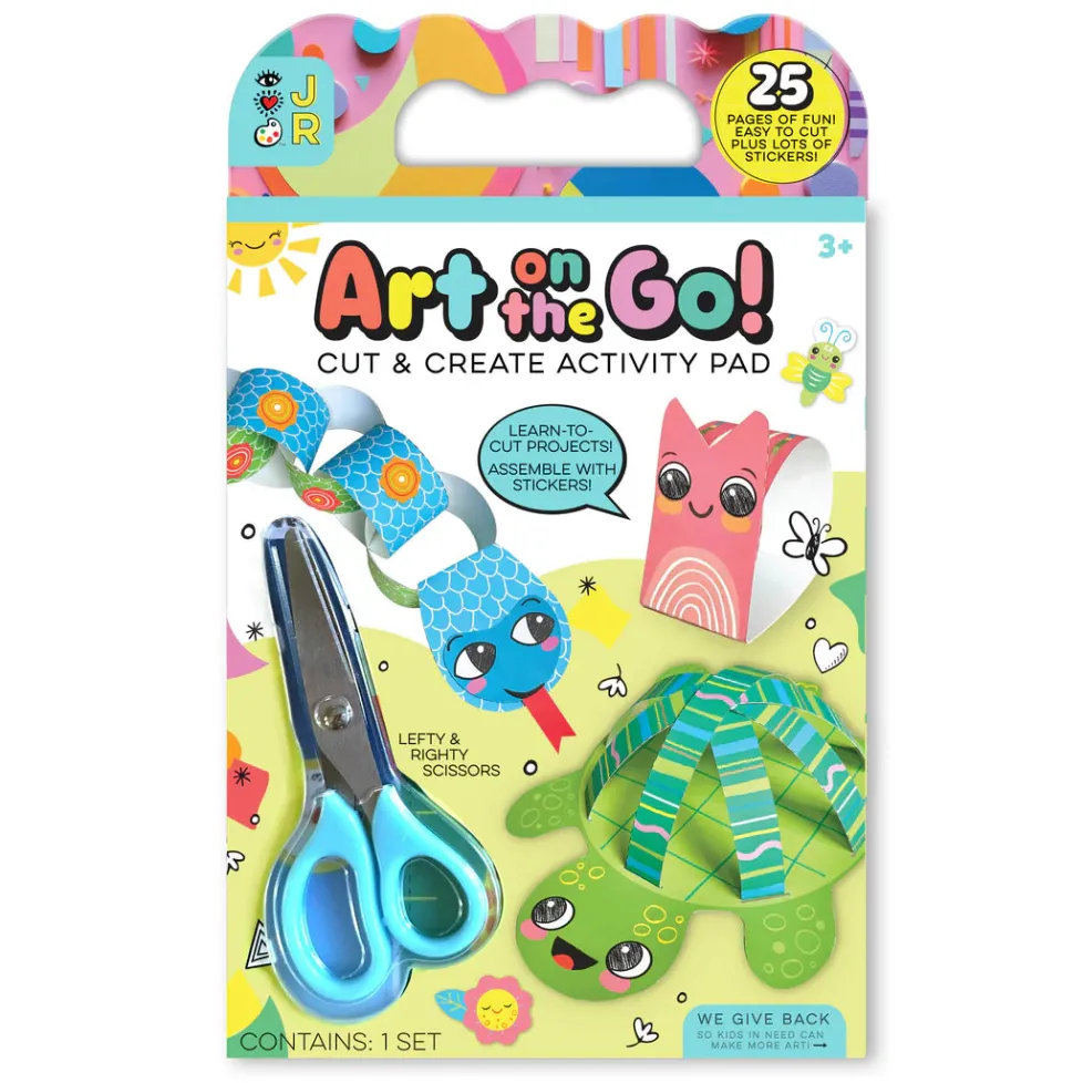 Bright Stripes iHeartArt Jr Art on the Go! Cut & Create Activity Pad