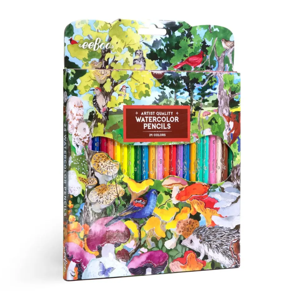 eeBoo Watercolor 24 Pencils: Mushroom