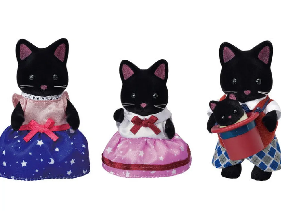 Calico Critters Midnight Cat Family