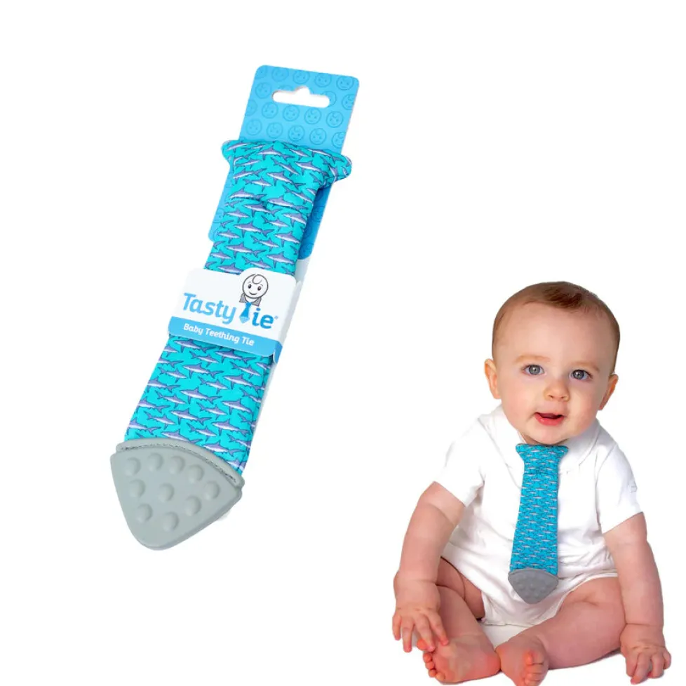 Tasty Tie® Baby Teething Tie & Crinkle Toy! - Shark