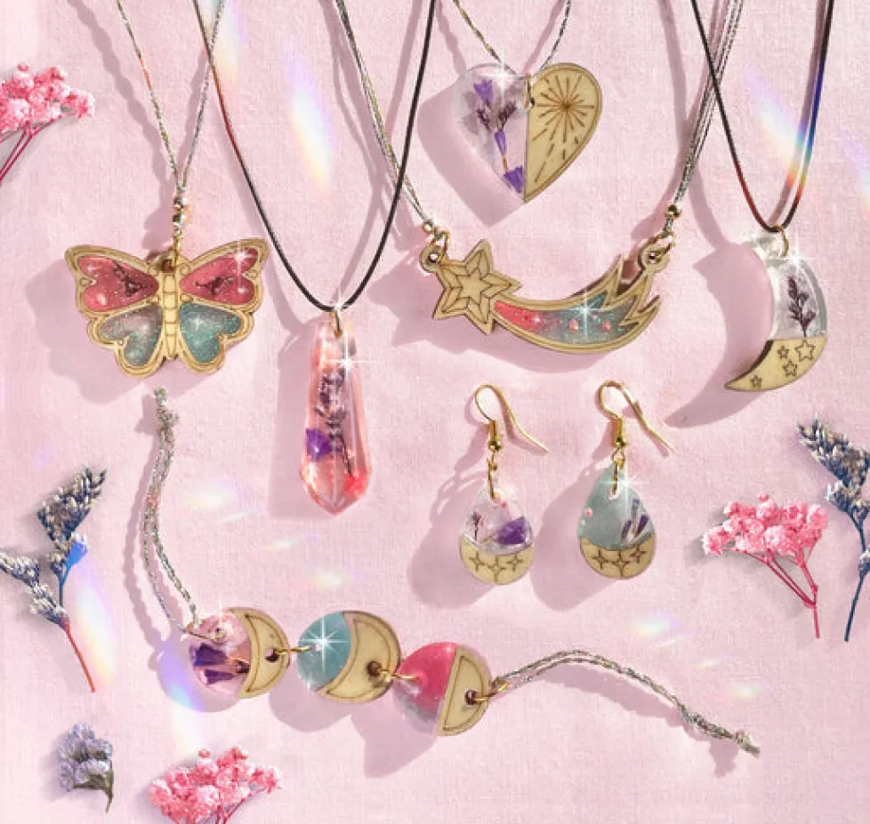 Bright Stripes Wish*Craft Wood + Resin Charm Jewelry