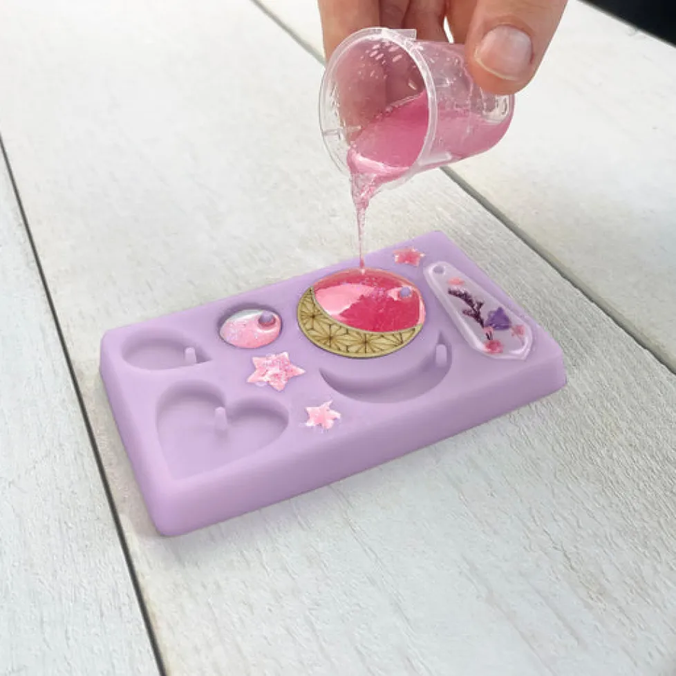 Bright Stripes Wish*Craft Wood + Resin Charm Jewelry