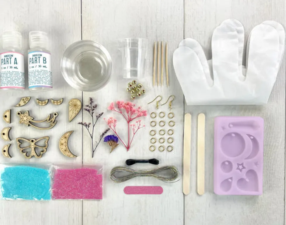 Bright Stripes Wish*Craft Wood + Resin Charm Jewelry