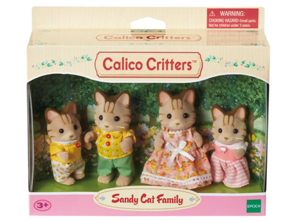 Calico Critters Striped (Sandy) Cat Family