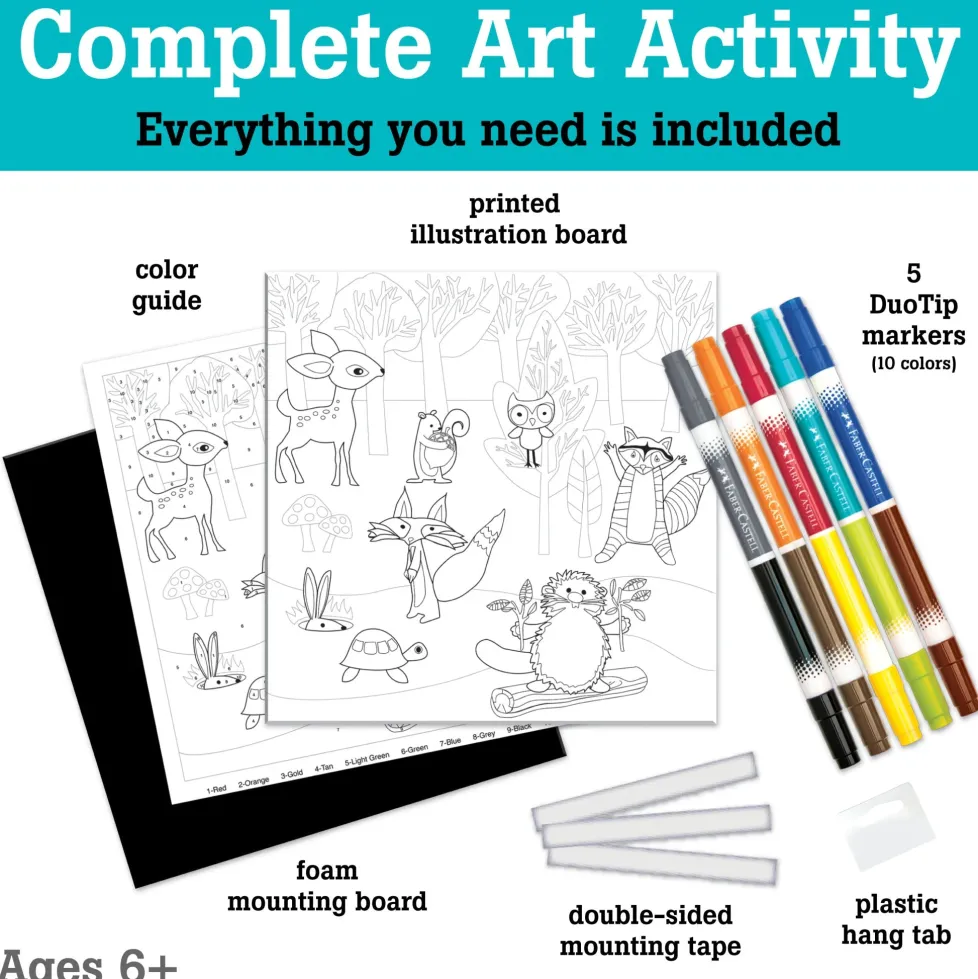 Faber-Castell Color by Number Forest Friends