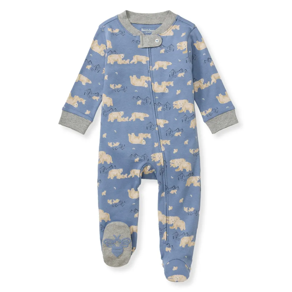 Burt's Bees Organic Baby One-Piece Sleep & Play Polar Mountain
