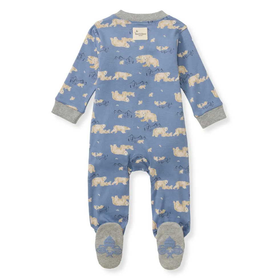 Burt's Bees Organic Baby One-Piece Sleep & Play Polar Mountain
