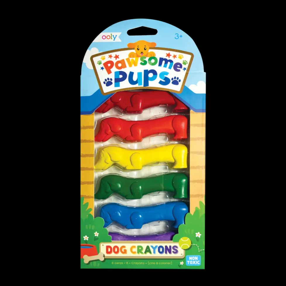 Ooly Pawsome Pups Dog Crayons - Set of 6