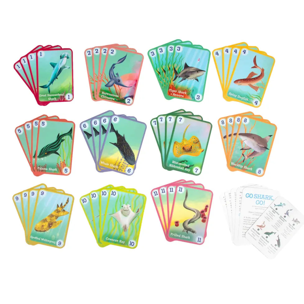 eeBoo Card Game Go Shark Go!