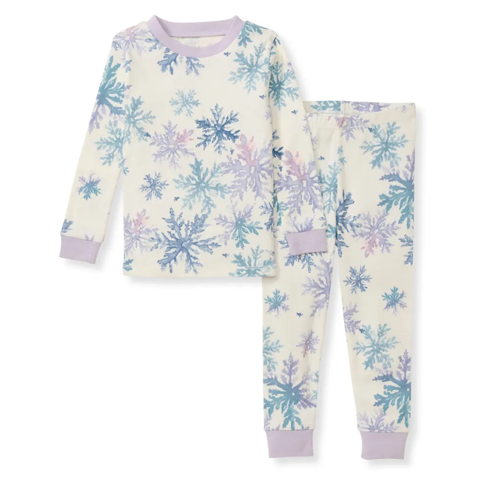 Burt's Bees Organic Two-Piece Pajamas Snowflake Flurries