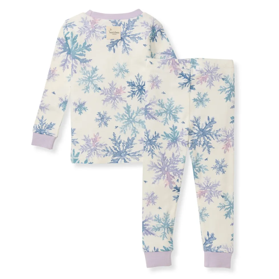 Burt's Bees Organic Two-Piece Pajamas Snowflake Flurries