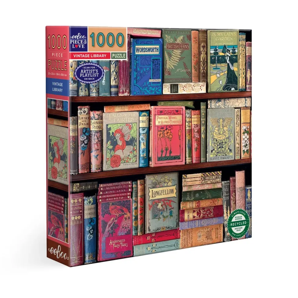 eeBoo 1000 Piece Puzzle Vintage Library