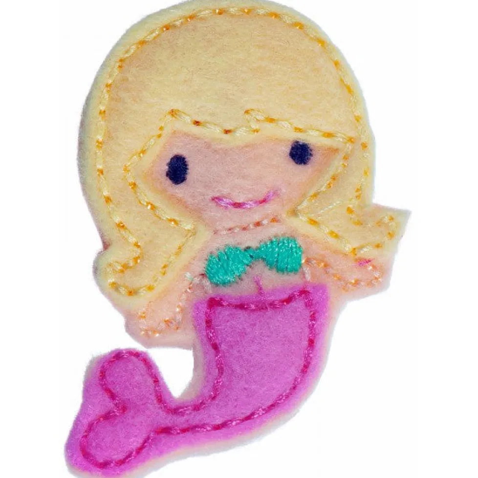 No Slippy Hair Clippy Ariel Mermaid Pink Tail