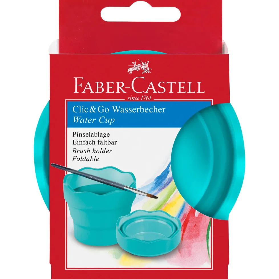 Faber-Castell Clic&Go® Collapsible Water Cup - Turquoise