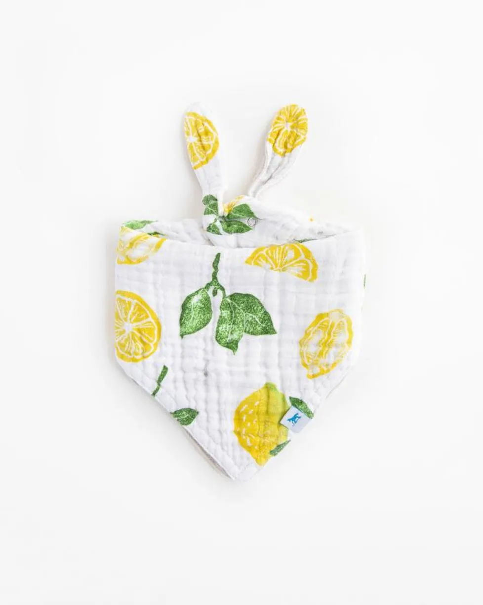 Little Unicorn Cotton Muslin Reversible Bandana Bib Lemon Drop