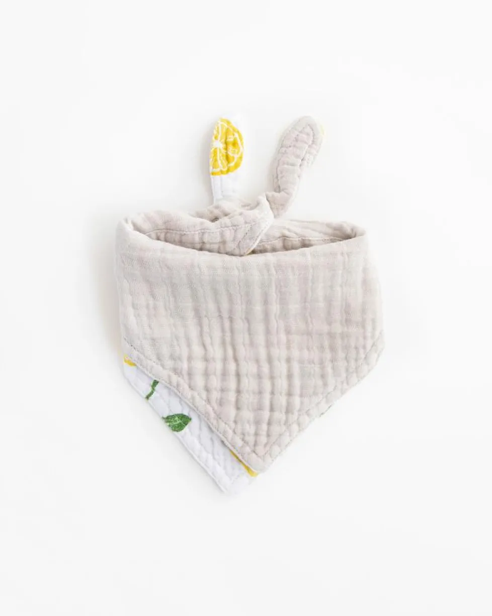 Little Unicorn Cotton Muslin Reversible Bandana Bib Lemon Drop