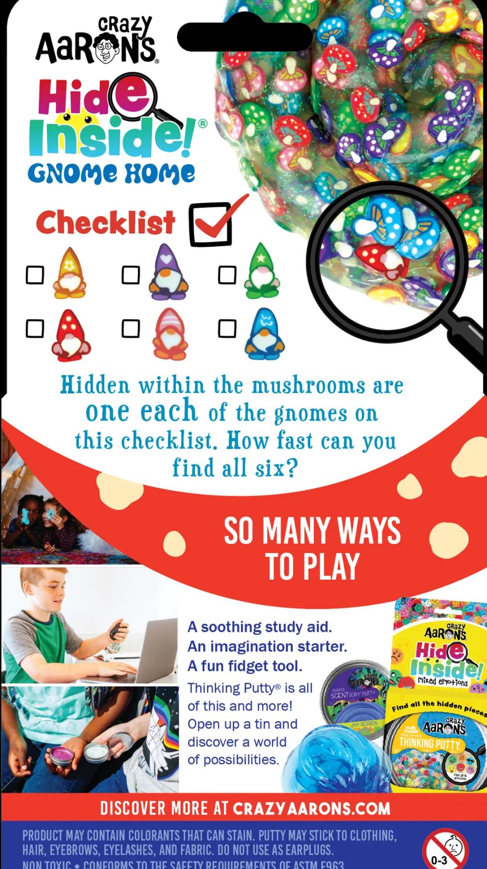 Crazy Aaron's® Thinking Putty® Hide Inside! Gnome Home