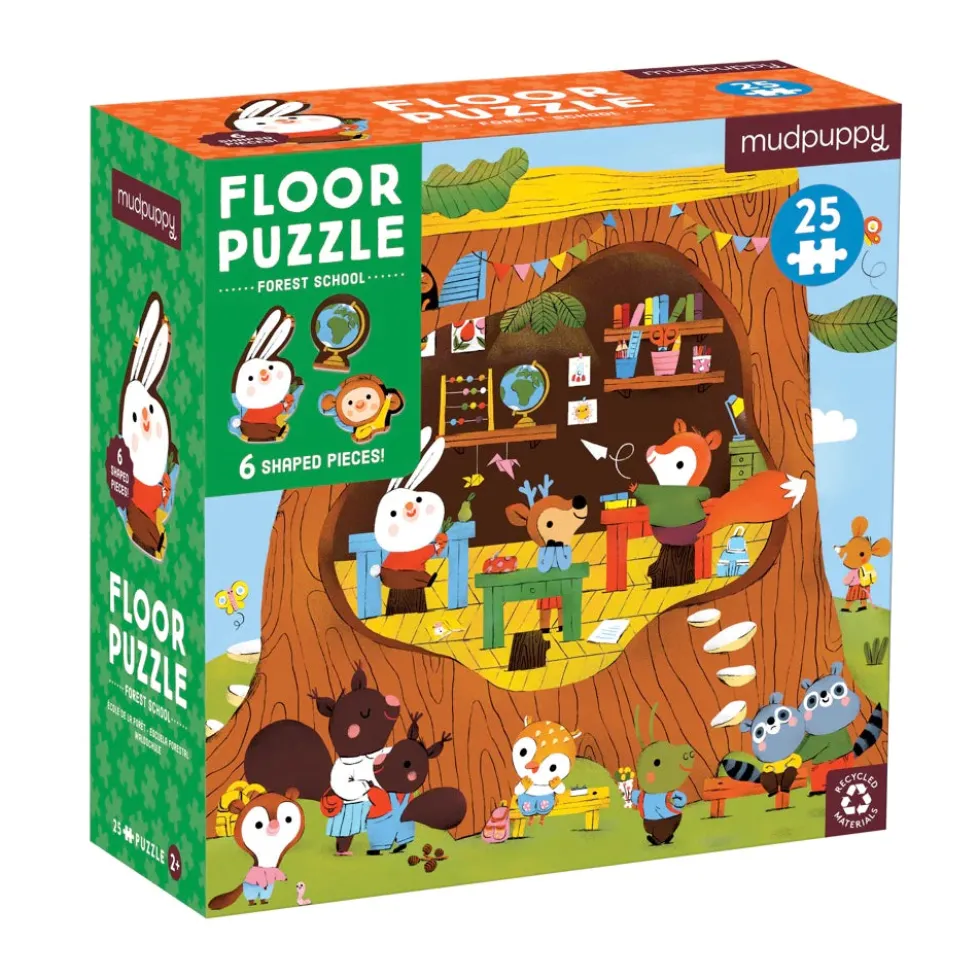 Mudpuppy's 25 Piece Floor Puzzle - Forest School