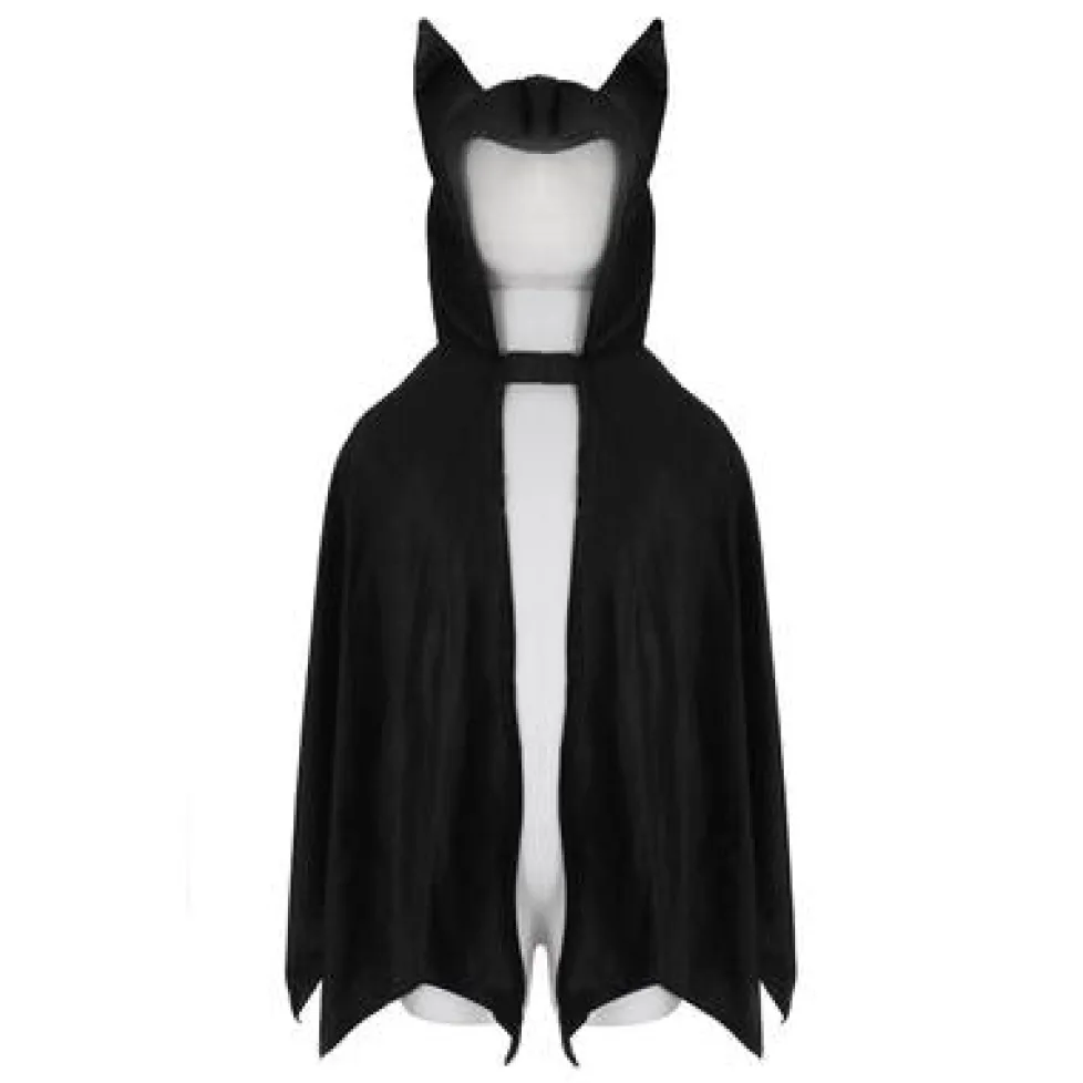 Great Pretenders Hooded Bat Cape Black