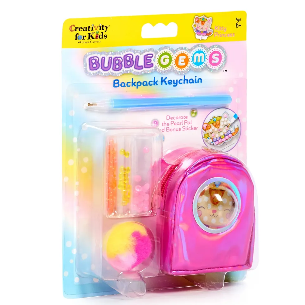 Creativity for Kids Bubble Gems™ Backpack Keychain Kitty Princess