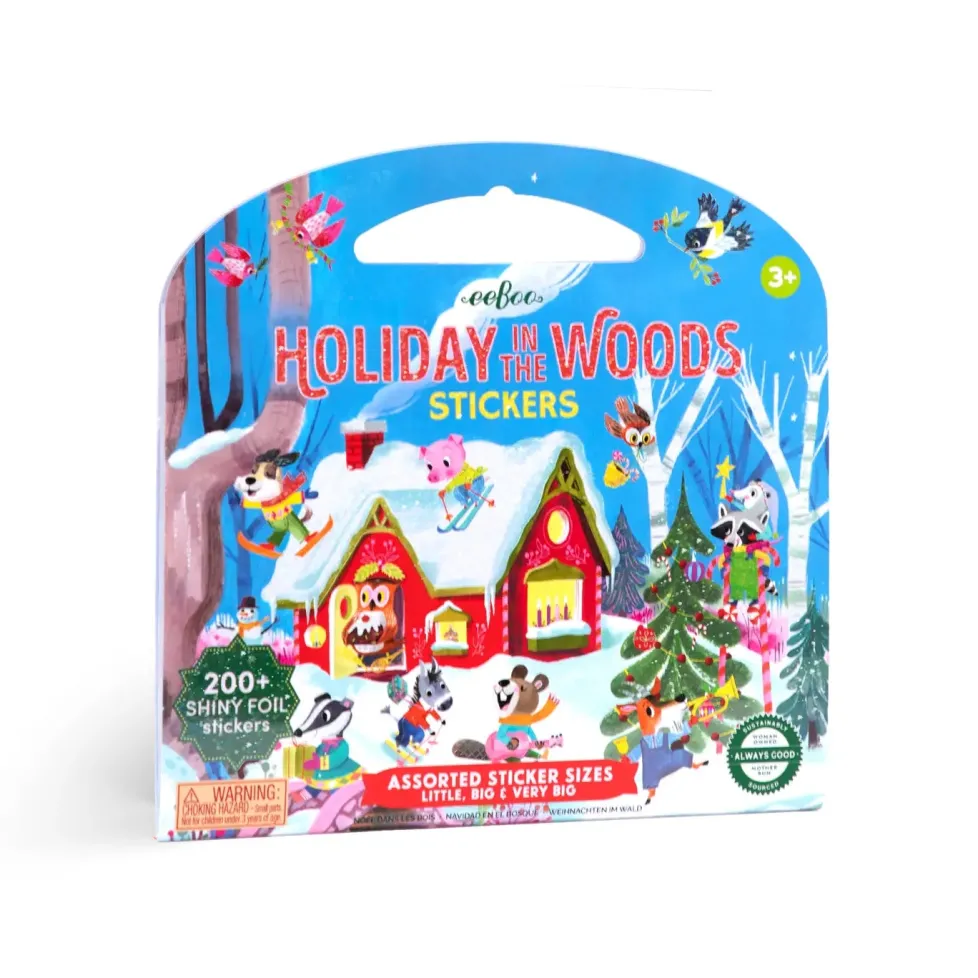 eeBoo Holiday in the Woods Shiny Stickers