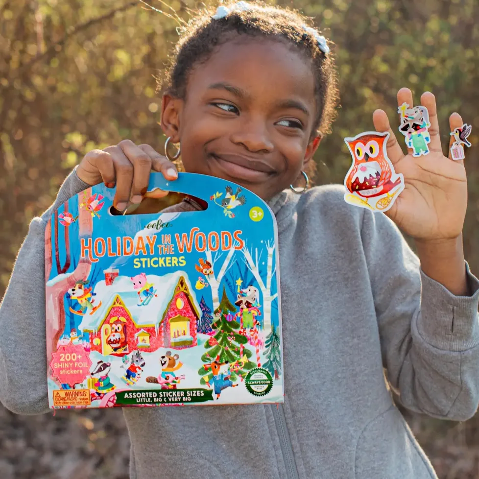 eeBoo Holiday in the Woods Shiny Stickers