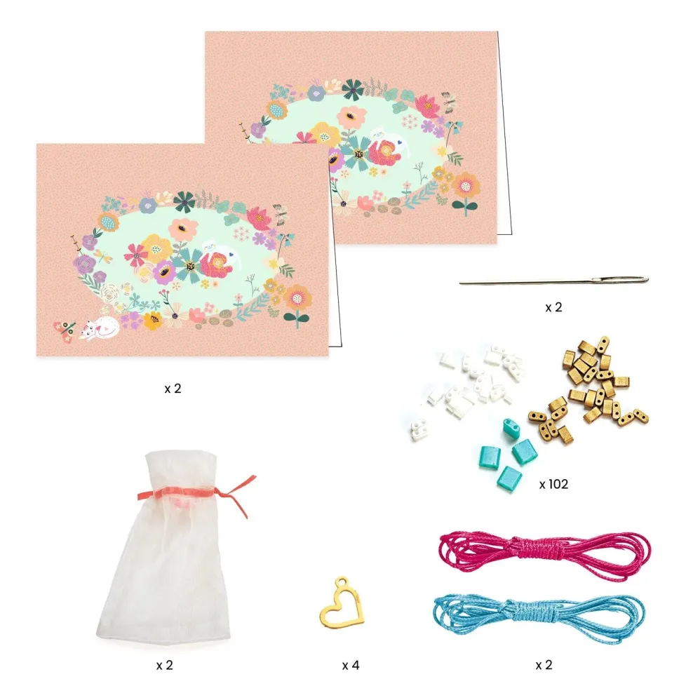 Djeco You & Me Jewelry Kit: Tila and Flowers Beads & Jewelry