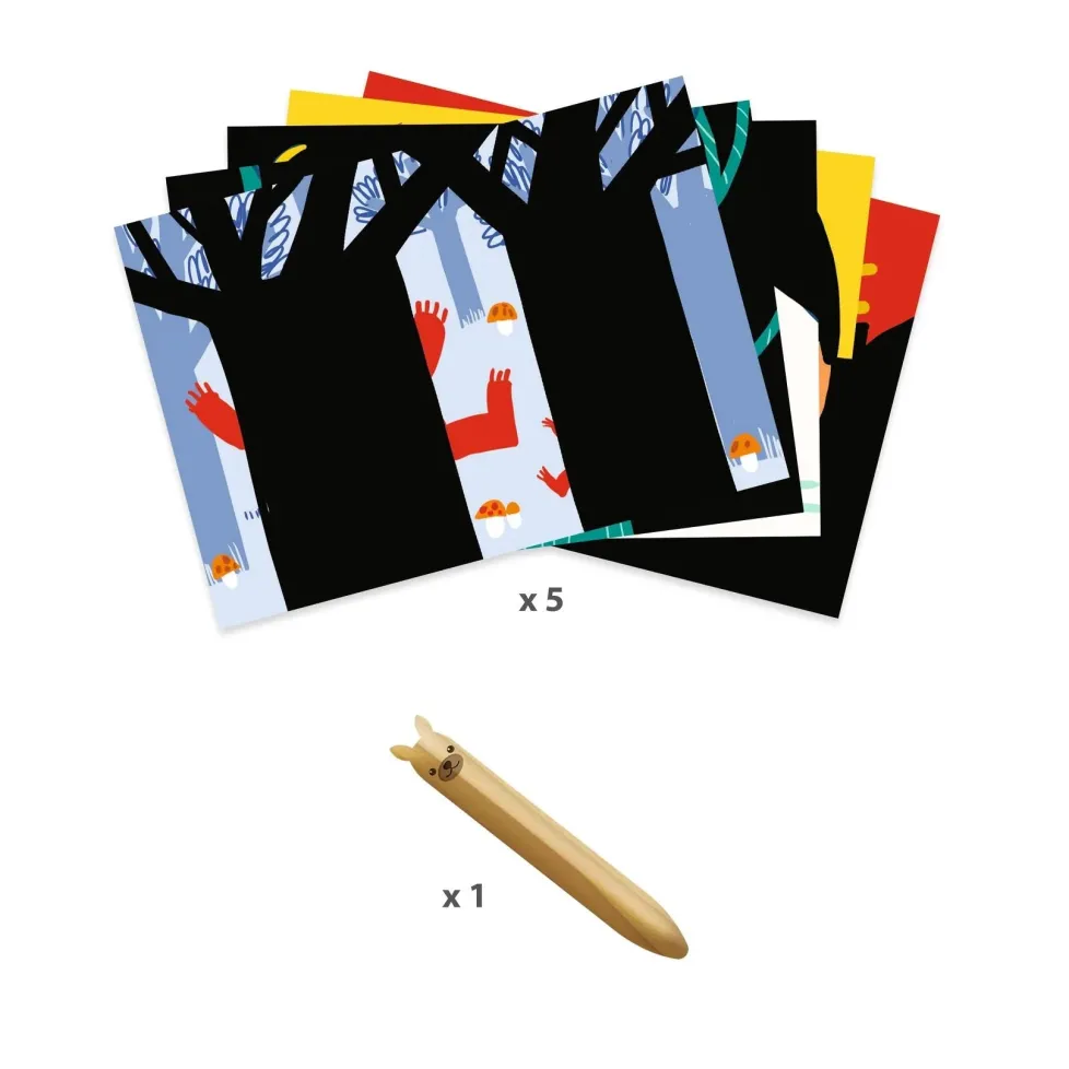 Djeco Scratch Cards Activity: Learning about Animals