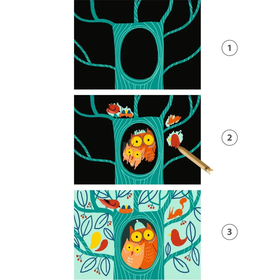 Djeco Scratch Cards Activity: Learning about Animals