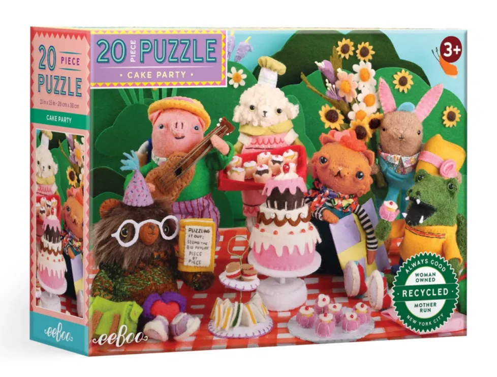 eeBoo 20 Piece Puzzle Party with Cake