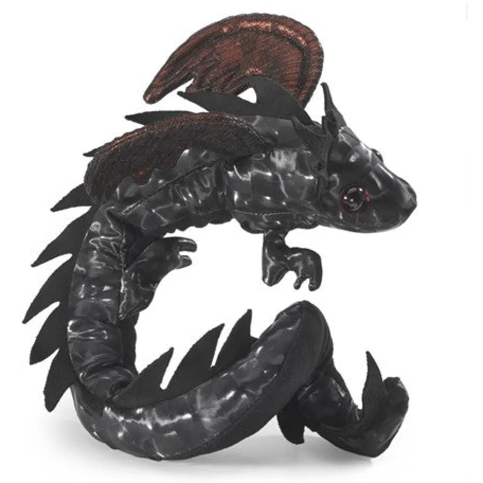 Folkmanis® Wristlet Finger Puppet: Midnight Dragon
