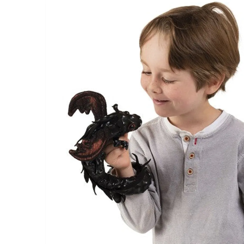 Folkmanis® Wristlet Finger Puppet: Midnight Dragon