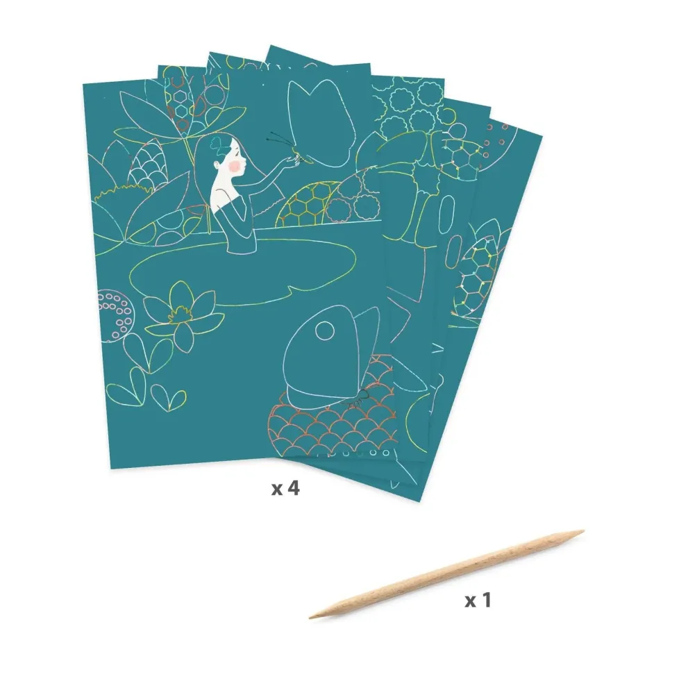 Djeco Scratch Cards Activity: The Pond