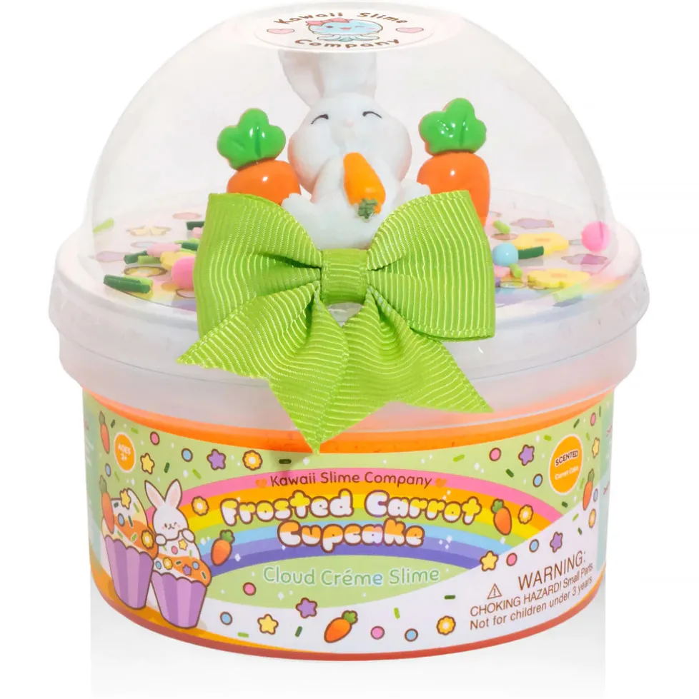 Kawaii Slime: Frosted Carrot Cupcake Cloud Creme Slime