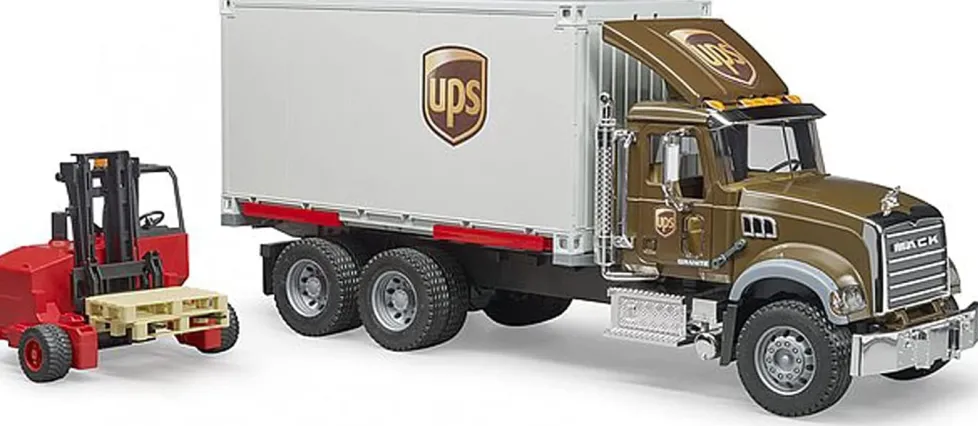 Bruder® MACK Granite UPS Logistics Truck with Forklift