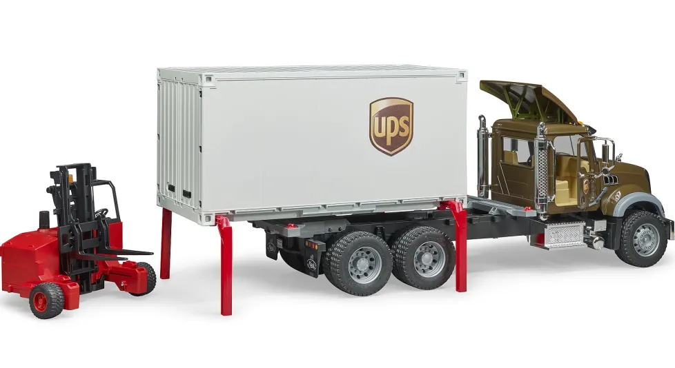 Bruder® MACK Granite UPS Logistics Truck with Forklift