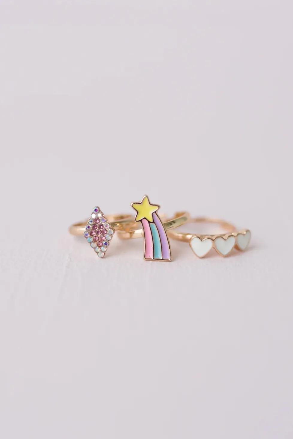 Great Pretenders Ring Set: Heart Star