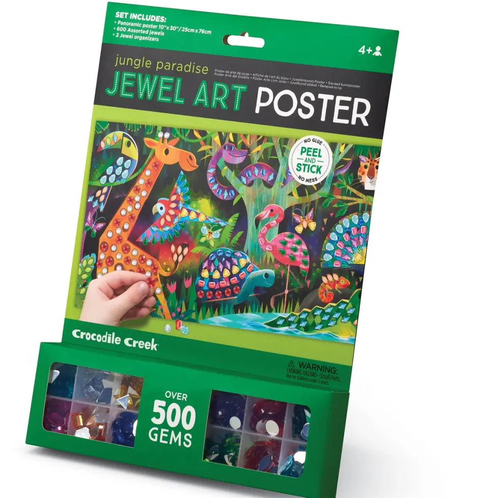 Crocodile Creek Jewel Art Poster: Jungle Paradise
