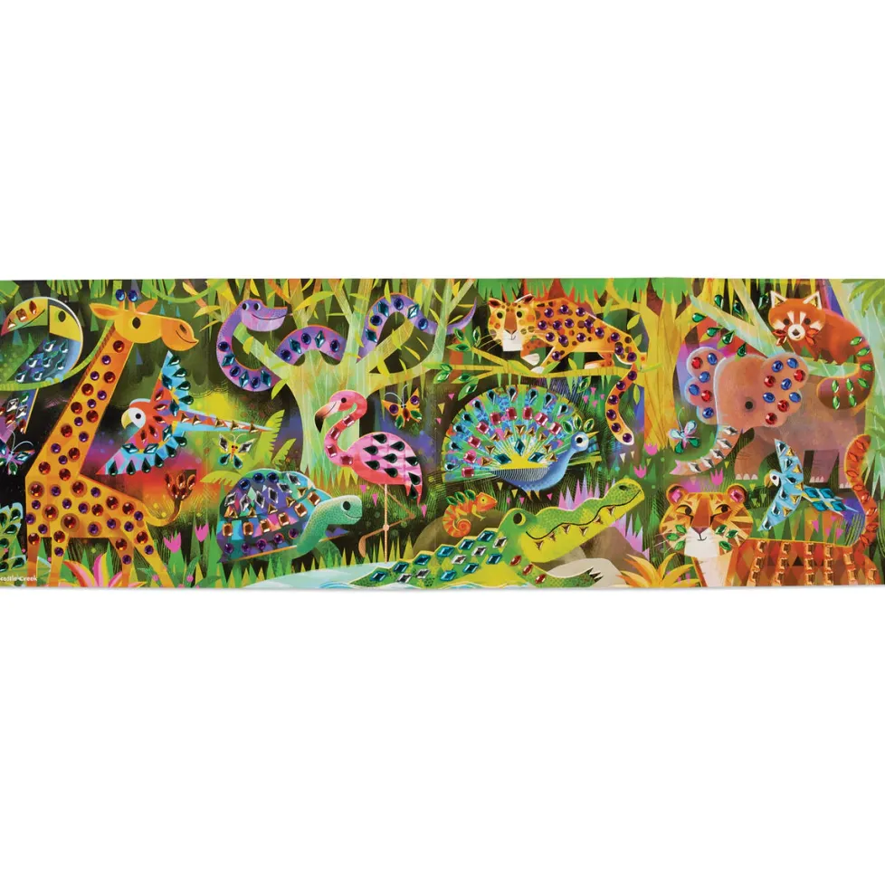 Crocodile Creek Jewel Art Poster: Jungle Paradise