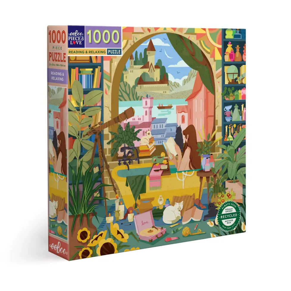 eeBoo 1000 Piece Puzzle Reading & Relaxing