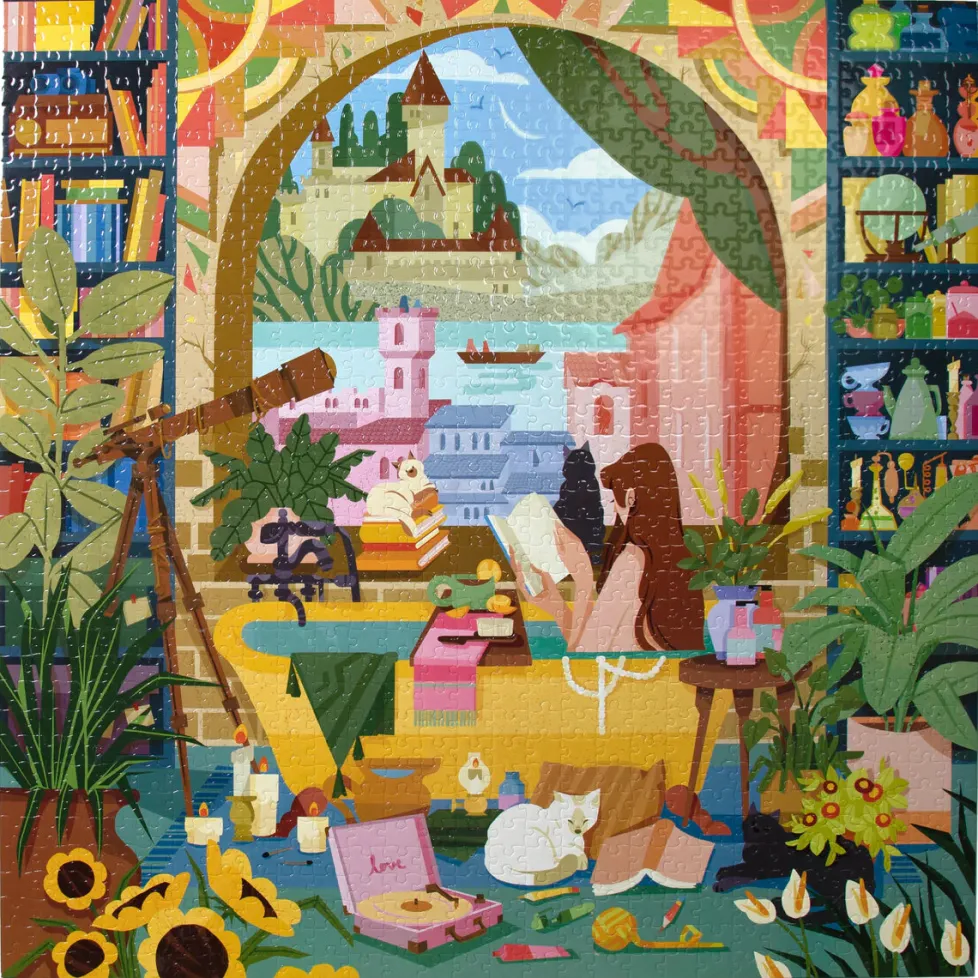 eeBoo 1000 Piece Puzzle Reading & Relaxing