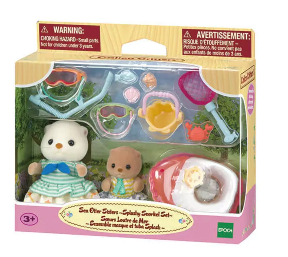 Calico Critters Sea Otter Sisters-Splashy Snorkel Set