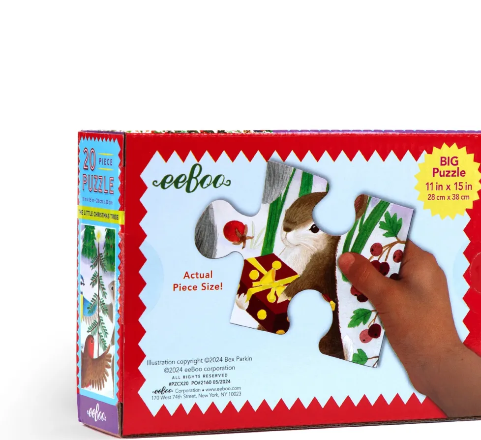 eeBoo 20 Piece Puzzle The Little Christmas Tree