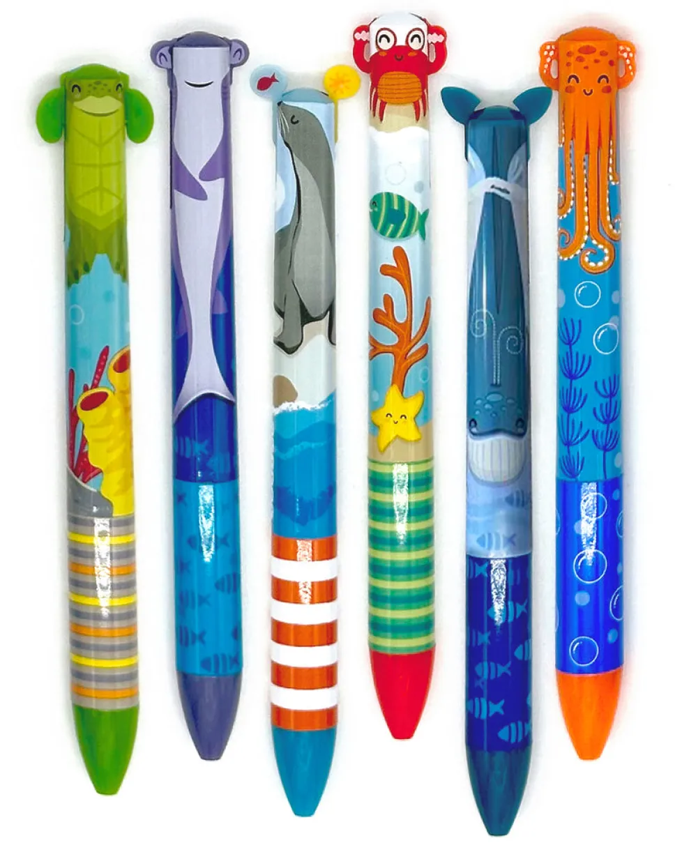 Snifty Pen Twice as Nice Sea Life 2 Color Click Pen Assortment