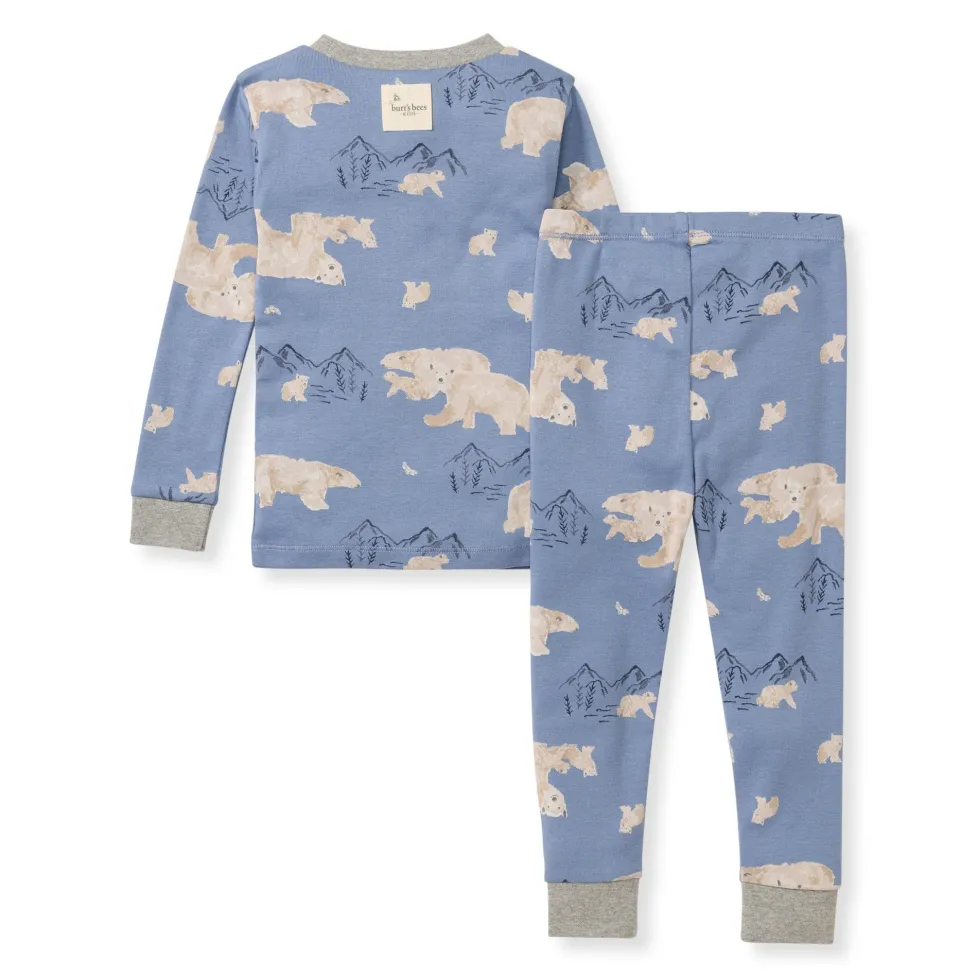 Burt's Bees Organic Two-Piece Pajamas Polar Mountin