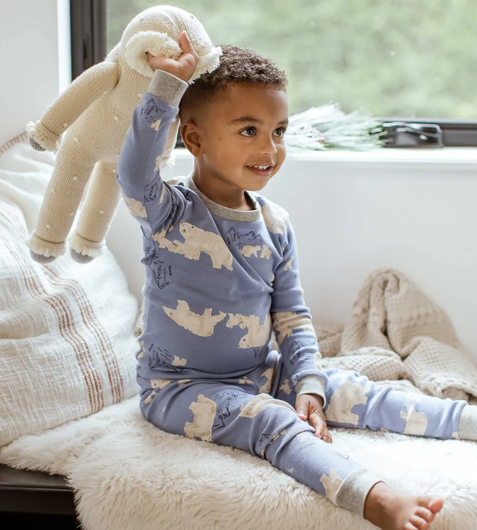 Burt's Bees Organic Two-Piece Pajamas Polar Mountin