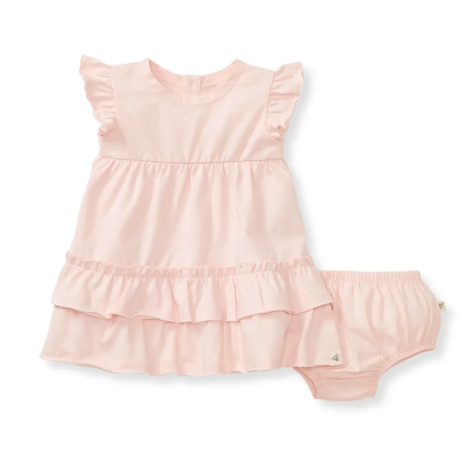Burt's Bees Organic Baby Ruffle Pink Dress